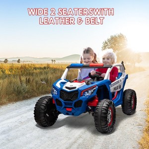 24V Ride On Car for Kids with Remote Control, Battery Powered Off-Road UTV, 4 Shock Absorbers, 6 Mph Max Speed, MP3, Lights, Electric Car - 1 of 4