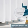 Aoibox Long Water-repellent Fabric Shower Curtain Set with 12 Hooks, White Bathroom Curtain with Weighted Bottom, Soft Cloth & Hotel Luxury Spa - 2 of 4
