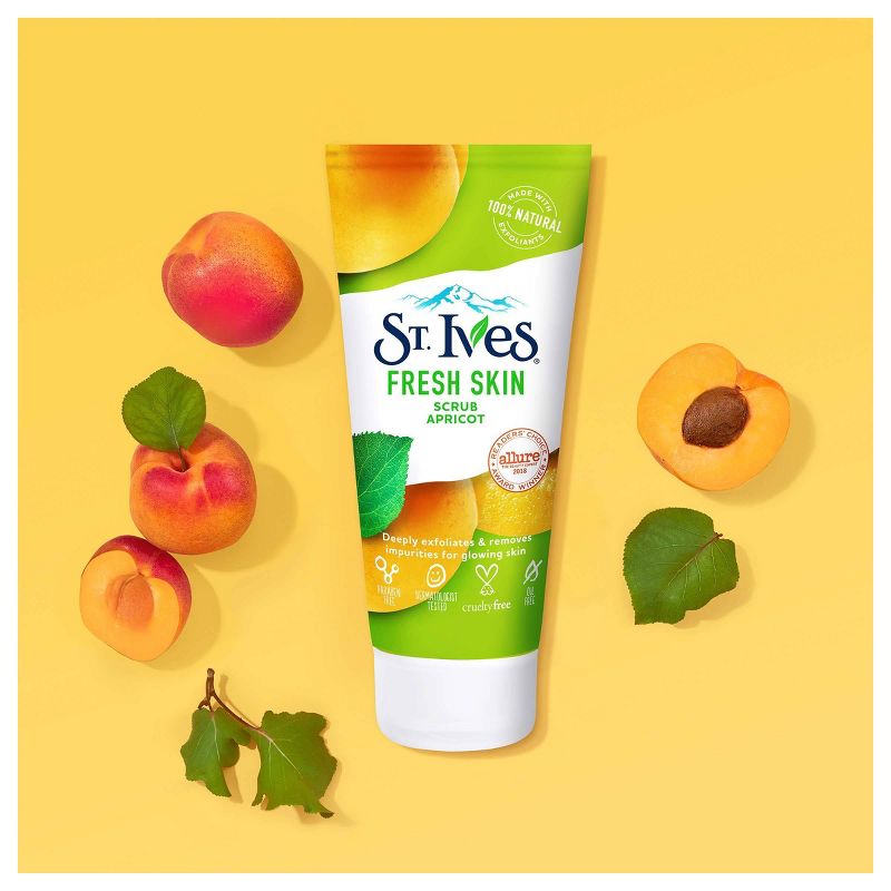 St. Ives Fresh Skin Invigorating Apricot Natural Face Scrub - 6oz, 6 of 9