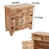 Royal Hampton 39 Inch Artisanal Farmhouse Style 2 Drawer Mango Wood Cabinet Console with 2 Door Storage - 4 of 4