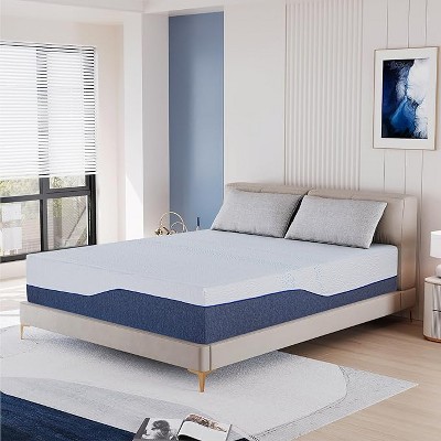 BAFODE California King Mattress 14 Inch Charcoal Memory Foam Mattress in a Box Fiberglass Free