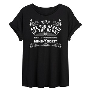 Women's - Are You Afraid of the Dark - Midnight Society Seance Board Oversized Graphic T-Shirt - 1 of 4