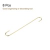 Unique Bargains Steel Extra Long Garden Bathroom Kitchen S Shape Hooks and Hangers 8 Pcs - 3 of 4