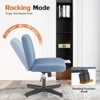 Vatros Cross-Legged Office Desk Chair,No Wheels Armless Swivel Home Office Chair - 3 of 4