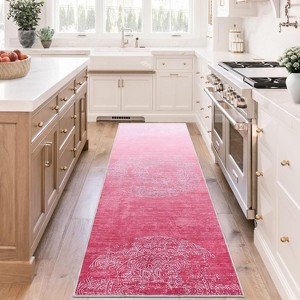 Washable Rug, Plush 350gsm Pearl Velvet Rug with Non-Slip TPR Backing, Foldable Carpet for Bedroom, Kitchen, Entryway, Pet-Friendly - 1 of 4