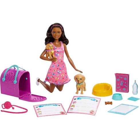 Barbie Relaxation Doll with Puppy and 8 Accessories