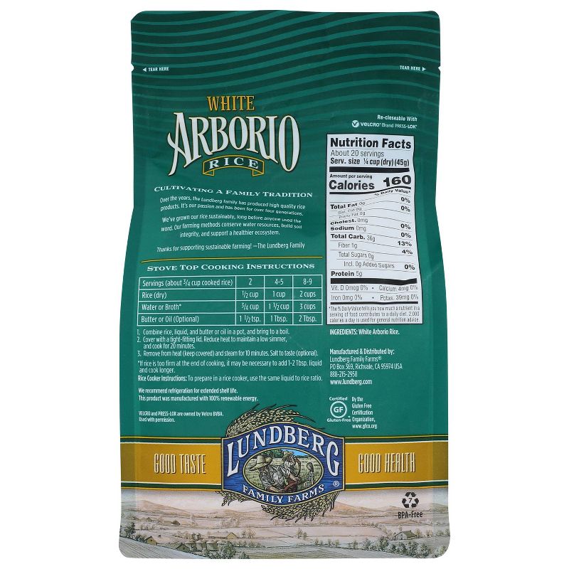 Lundberg Medium Grain White Arborio Rice - 2lbs, 4 of 5
