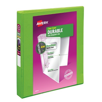 Avery 1" Slant Rings 220 Sheet Capacity Durable View Binder - Green