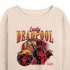 Women's - Marvel - Lady Deadpool Lightweight French Terry Wide Neck Long Sleeve Shirt - 2 of 4