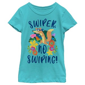 Girl's Dora the Explorer Floral Swiper the Fox T-Shirt - 1 of 4