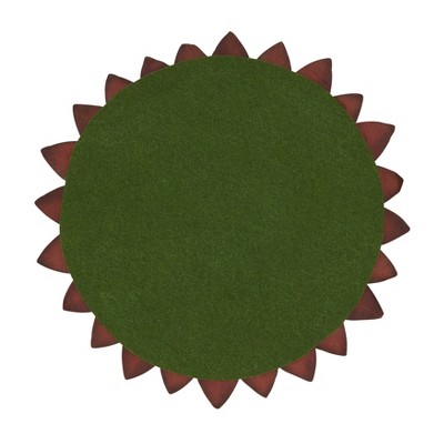 Copper Fall Leaves Round Plastic Placemats, 15" - Set of 4