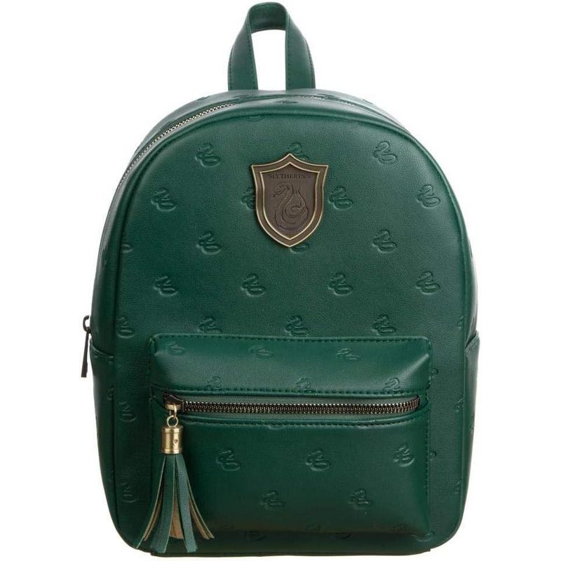 Harry Potter Slytherin Hogwarts House Faux Leather Mini Backpack, 1 of 2