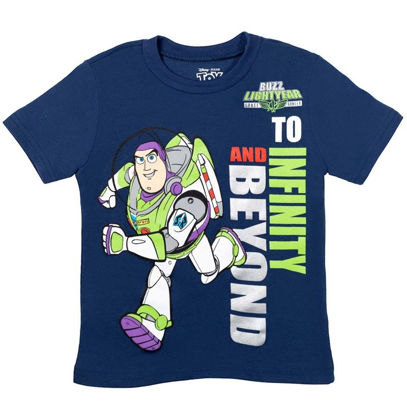 Disney Pixar Toy Story Woody Buzz Lightyear Bo Peep Rex Athletic T-Shirt Mesh Shorts Outfit Set Infant to Little Kid, 2 of 8