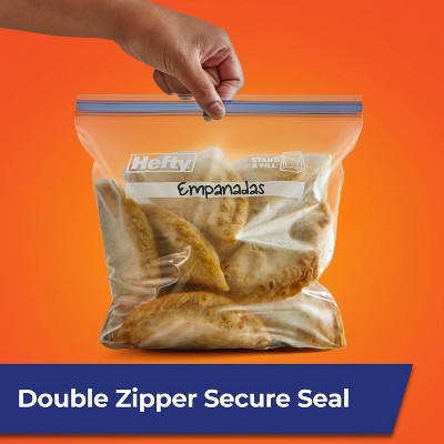 Hefty Gallon Freezer Press to Close Food Storage Bags - 28ct