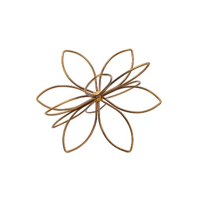 Open Flower Decorative Accent Bronze Metal by Foreside Home & Garden