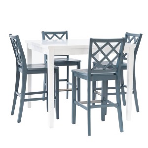 Powell 5pc Shelby Square Counter Height Dining Set Graphite - 1 of 4