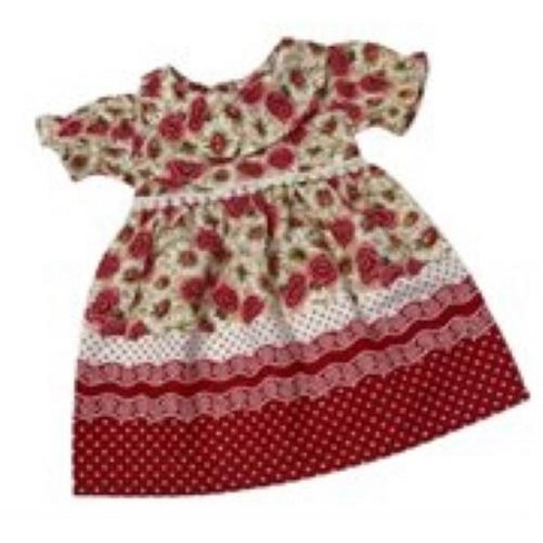 Doll Clothes Superstore Red Flower Dress Fits 18 Inch Girl Dolls Like ...