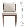 Modway  Remington Mid-Century Modern Wood and Fabric Dining Room Side Chair in Salt with Open Back and Elm Wood Frame - 4 of 4