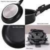 Aoibox 16-Piece Nonstick Cookware Set with Removable Handles, Stackable Pots and Pans for Induction, Gas, RV, and Camping, Space-Saving Design - 4 of 4