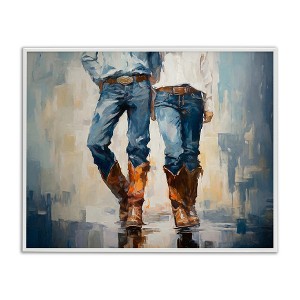 Stupell Industries Cowboy & Cowgirl Couple Black Framed Giclee Art - 1 of 4
