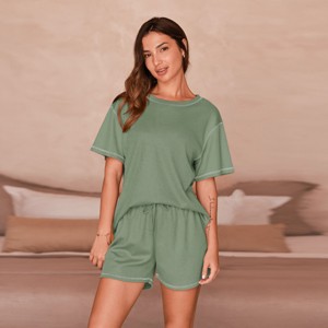 Women's Cozy Ribbed Knit Loungewear Set - Cupshe - 1 of 4