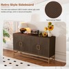 CAVINAS Modern Sideboard Cabinet with Rectangular Metal Handles & Adjustable Shelves,Buffet Cabinet with Storage for Kitchen,Dining Room - 2 of 4