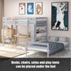 Infans Twin Over Twin Loft Bunk Bed Wood w/Bookcase Guardrail Ladder Kids Bedroom - 4 of 4
