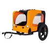 Racxily Outdoor Heavy Duty Collapsible Pet Bike Trailer with Wheels & Universal Hitch Foldable Dog/Cargo Carrier Cart for Bicycles - 2 of 4