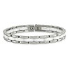 Black Bow Jewelry Stainless Steel and White Ceramic Bracelet, 8 Inch - 3 of 4