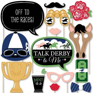 Big Dot of Happiness Kentucky Horse Derby - Horse Race Party Photo Booth Props Kit - 20 Count - 1 of 4