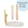 Elanze Designs Gold Tone Star 12 inch Resin and Wood Paper Towel Holder - 3 of 4