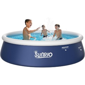 Sunrio Inflatable Above Ground Pool – 6ft x 20" Round Top-Ring Swimming Pool, Blue - 1 of 4