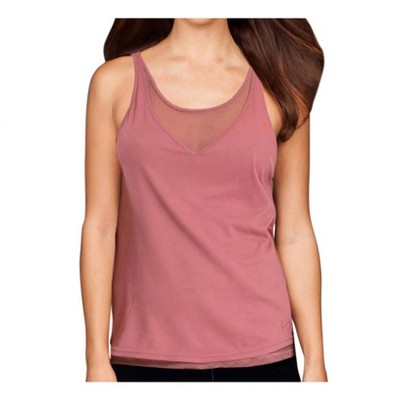 Women's Prima Canyon V Neck Mesh Underlay Tank Top - TLF Apparel