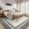 Machine Washable Carpet, Non-Slip And Non-Linting, Large Indoor Carpet, Modern Border Low Pile Foldable Carpet, Bedroom, Living Room, Kids Room - 3 of 4