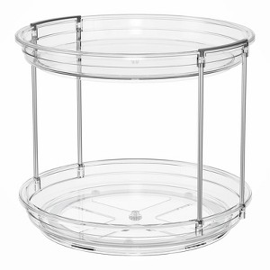 LunaLulinlk 2-Tier Plastic Non-Slip Lazy Susan Organizer 10.63'' for Dining Room, Kitchen Counter Turntable Spice Rack - 1 of 4