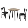 3pc Drop Leaf Wood Look Round Dining Set Dark Taupe - EveryRoom: MDF Construction, 2 Armless Chairs, CARB Certified - 4 of 4