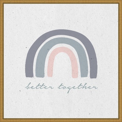 16" x 16" Better Together I by Wild Apple Portfolio Framed Wall Canvas - Amanti Art