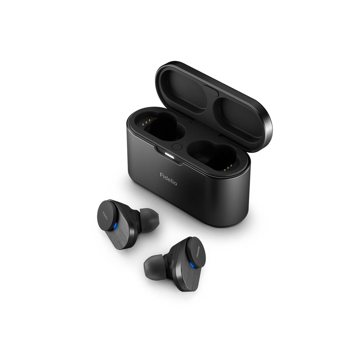 PHILIPS Fidelio True Wireless Bluetooth Earbuds, Premium Hi-Res Audio, 34H Playtime, Active Noise Cancellation