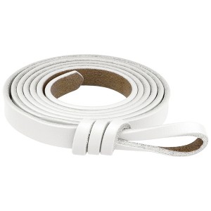 Elerevyo Women's Faux Leather Skinny Belt for Dress Adjustable Knotted Thin Waist Belts - 1 of 4