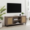GlasFlength TV Stands and Consoles TV Console Table TV Center TV Stand with Storage Shelves Elegant for Living Room, Brown, 58"*15.75"*24" - 3 of 4