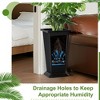 TUYOHW Set of 2 Tall Planters for Plants, 24" Tapered Tall Planters with Tray for Porch, Patio, Backyard, Large Planters for Outdoor Indoor Plants - 4 of 4