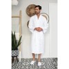 Lotus Linen Waffle Spa Bathrobe for Men - Absorbent, Lightweight Gray Small - 2 of 4