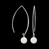 Ross-Simons 8-8.5mm Cultured Pearl Threader Drop Earrings in Sterling Silver - 4 of 4