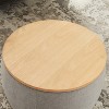 Wooakway Modern 26"W x 26"D x 16"H Multi Functional Woven Rattan Pouf Ottoman Perfect for Cozy Living Room - 4 of 4