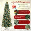 Resenkos Extra Large Pre-Lit Artificial Christmas Tree with Pine Needles - Green - 3 of 4