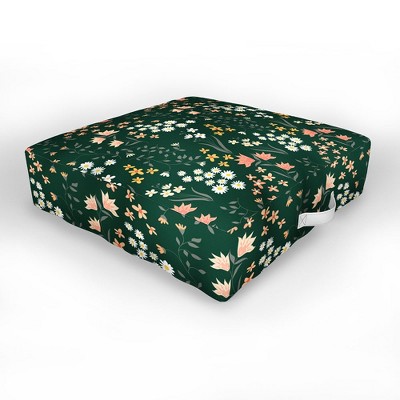 Emanuela Carratoni Meadow Flowers Theme Outdoor Floor Cushion - Deny Designs