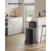 SONGMICS Trash Can, 8 Gallon (30L) Trash Bin with Lid and Inner Bucket, Stainless Steel Garbage Can, Soft Close - 2 of 4
