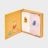 Women's Winnie The Pooh Furry Face Box of Cozy Embroidered Crew Socks - Ivory/Pink 4-10 - 4 of 4