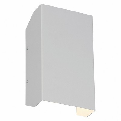 Amora Satin Nickel 10" Bi-Directional LED Outdoor Wall Sconce