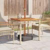 vidaXL Garden Table Black and Brown - 3 of 4
